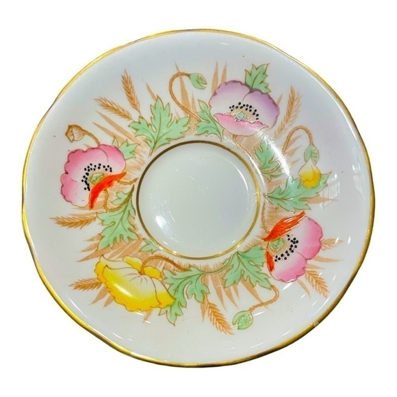 ROYAL Stafford Vintage Pastel Poppy Floral Teacup & Saucer. - Picture 6 of 12